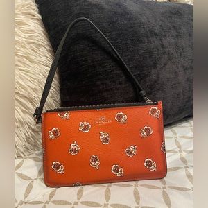 COACH Small Sienna Rose Print Wristlet